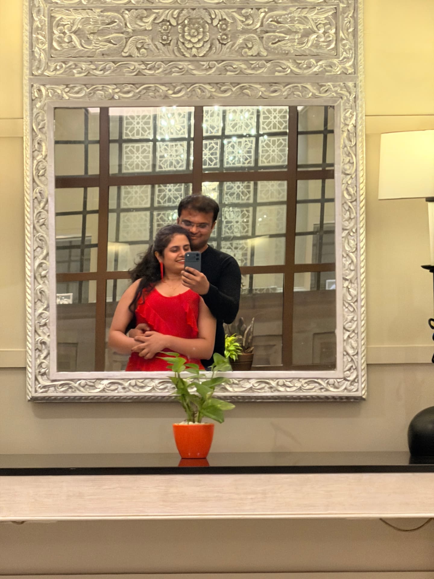 A mirror moment in red